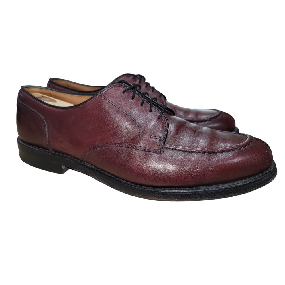 Allen Edmonds Bradley Burgundy Split Toe Blucher Oxford Shoes 13 D